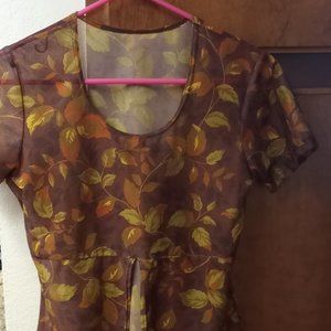 Sheer short sleeve top